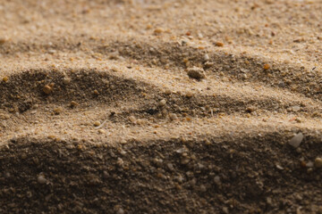 Close up of pattern of sand and copy space background