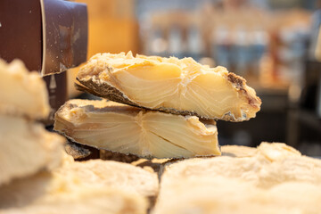 Salt cod in a fresh market