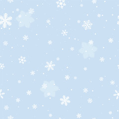 White blue snow flake pattern