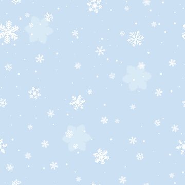 White Blue Snow Flake Pattern