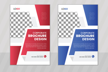 Business brochure cover design vector template and annual report design