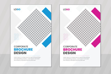 Business brochure cover design vector template and annual report design
