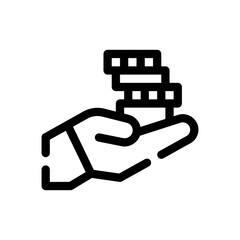 coin line icon