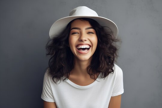 smiling girl with happy face