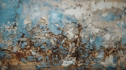 Gray blue brown beige abstract grunge background. Cracked concrete floor. Generative Ai