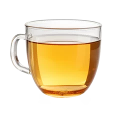 Fototapeten Glass cup of tea isolated on a white background with clipping path. © Zaleman