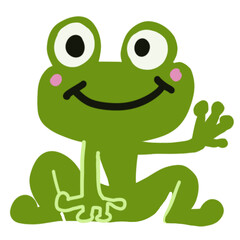 Cute Flog. Isolate on white background