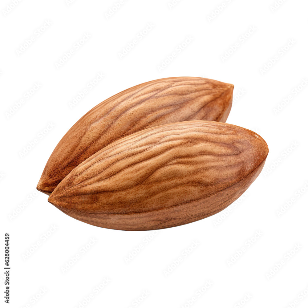 Poster almond isolated on a white background with clipping path.