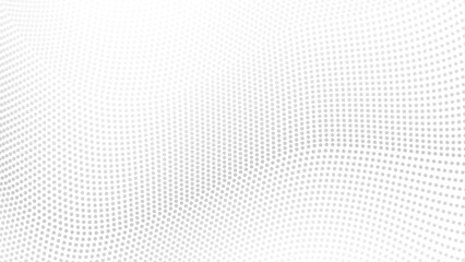 Abstract vector background. Light grey dots on white backdrop. Geometric texture