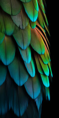 Obraz premium Colorful parrot feathers background