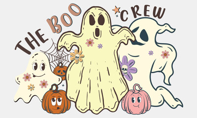 Obraz na płótnie Canvas Retro Halloween Sublimation Bundle