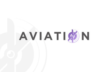 Aviation logo design template with letter O turbine icon vector design