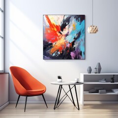 Abstract Expressions: Dancing Colors on Canvas.