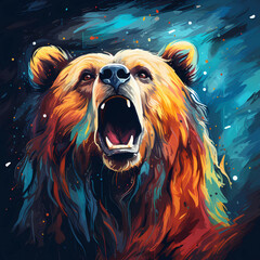 Spirit animals, colorful animals AI