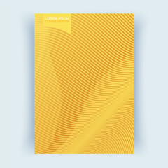 Yellow cover with lines. Cover layout, vertical orientation.