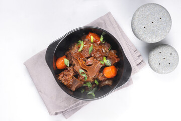 Kkorijjim is Korean Oxtail stew. Korean Food.