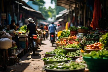  Local Market Bustling With Activity, Generative AI