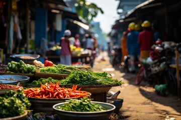  Local Market Bustling With Activity, Generative AI