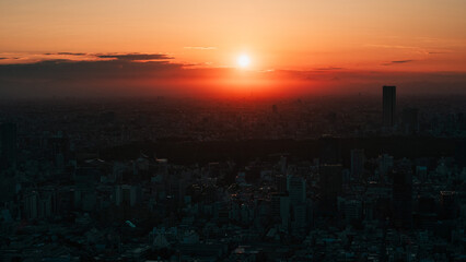 Sunset over Tokyo