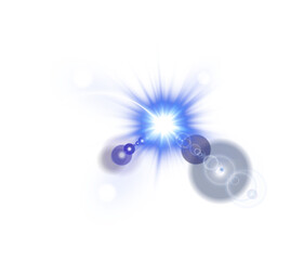 The edge of a blue solar eclipse on transparent background. Blue eclipse for product advertising, natural phenomena, horror concept and others. PNG.