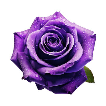 purple rose isolated