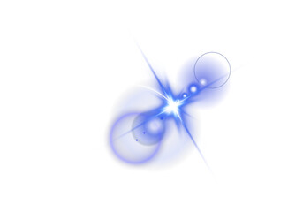 The edge of a blue solar eclipse on transparent background. Blue eclipse for product advertising, natural phenomena, horror concept and others. PNG.