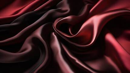 Obraz premium Red fabric background for a red background. Generative Ai