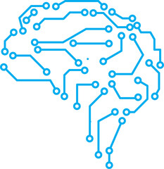 ai technology brain illustration vector
