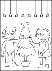 Christmas Coloring Pages for Kids and Toddlers