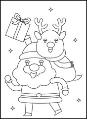 Christmas Coloring Pages for Kids and Toddlers