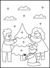 Christmas Coloring Pages for Kids and Toddlers