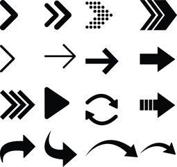set of arrows icon vector
