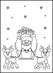 Christmas Coloring Pages for Kids and Toddlers
