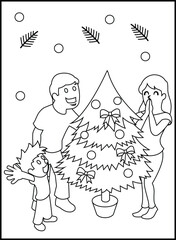 Christmas Coloring Pages for Kids and Toddlers