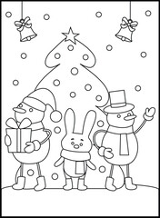Christmas Coloring Pages for Kids and Toddlers