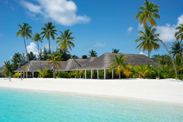 Beautiful beaches in the Maldives - obrazy, fototapety, plakaty