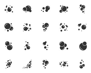 set of bubble icons, foam