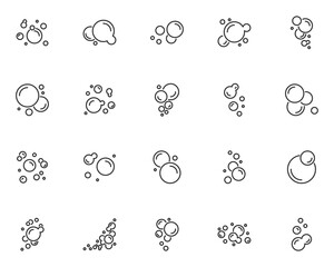 Fototapeta premium set of bubble icons, foam