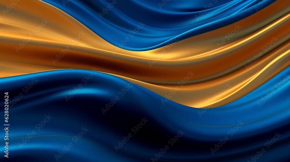 Fototapete generative ai : modern and trendy abstract colorful wavey lines background.
