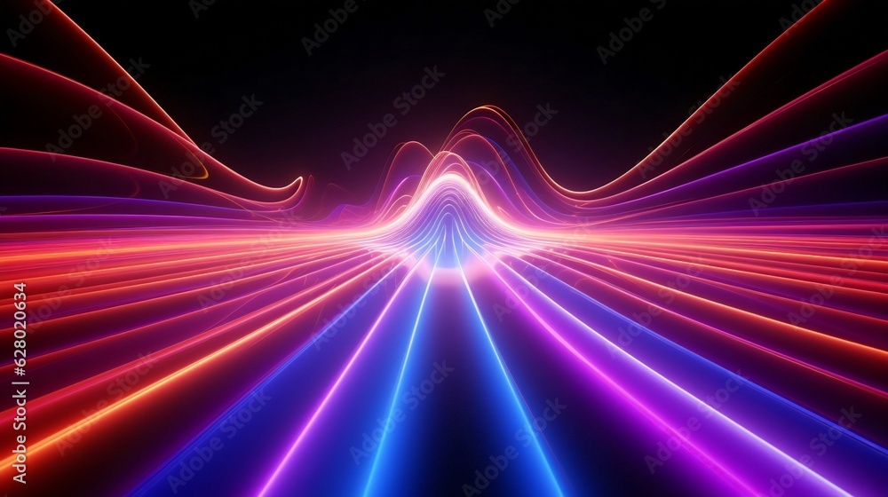 Aufkleber Generative AI : Abstract Light of technology background Hitech communication concept innovation background vector design.