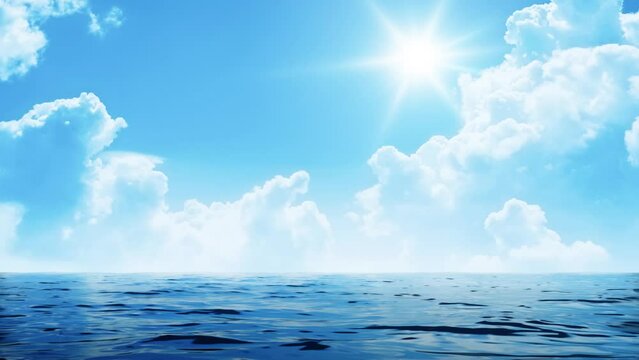 sunny sky and the ocean