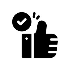 thumbs up glyph icon