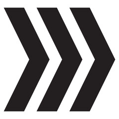Geometric shape element black and white arrows