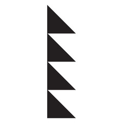 Geometric shape element arrow isolated on white