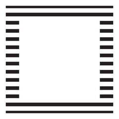 Geometric shape element black and white frame