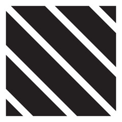 Geometric shape element black and white stripes