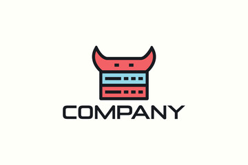 Obraz premium Networking Server Logo Design - Technology Logo Design