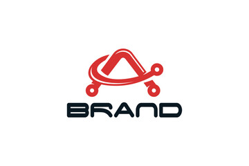 Tech Letter A Logo Design - Technology Logo Design