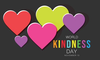 World Kindness Day. background, banner, card, poster, template. Vector illustration.