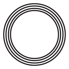 Geometric shape circle element frame